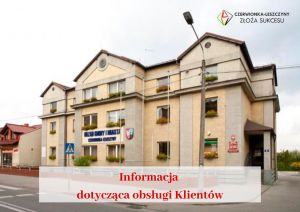 Informacja dotycząca obsługi Klientów w Urzędz